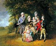 Johann Zoffany Queen Charlotte with her Children and Brothers oil